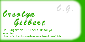 orsolya gilbert business card